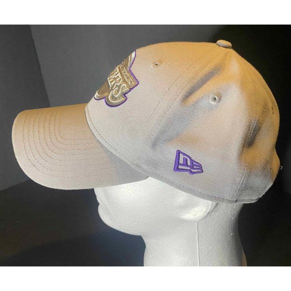 New Era 9Forty Los Angeles Lakers Snapback Hat Silver Logo NBA Basketball - Picture 2 of 7